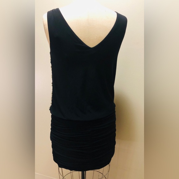 Xcape Black and Golden Beaded Party Dress Sz “10” - Picture 4 of 5